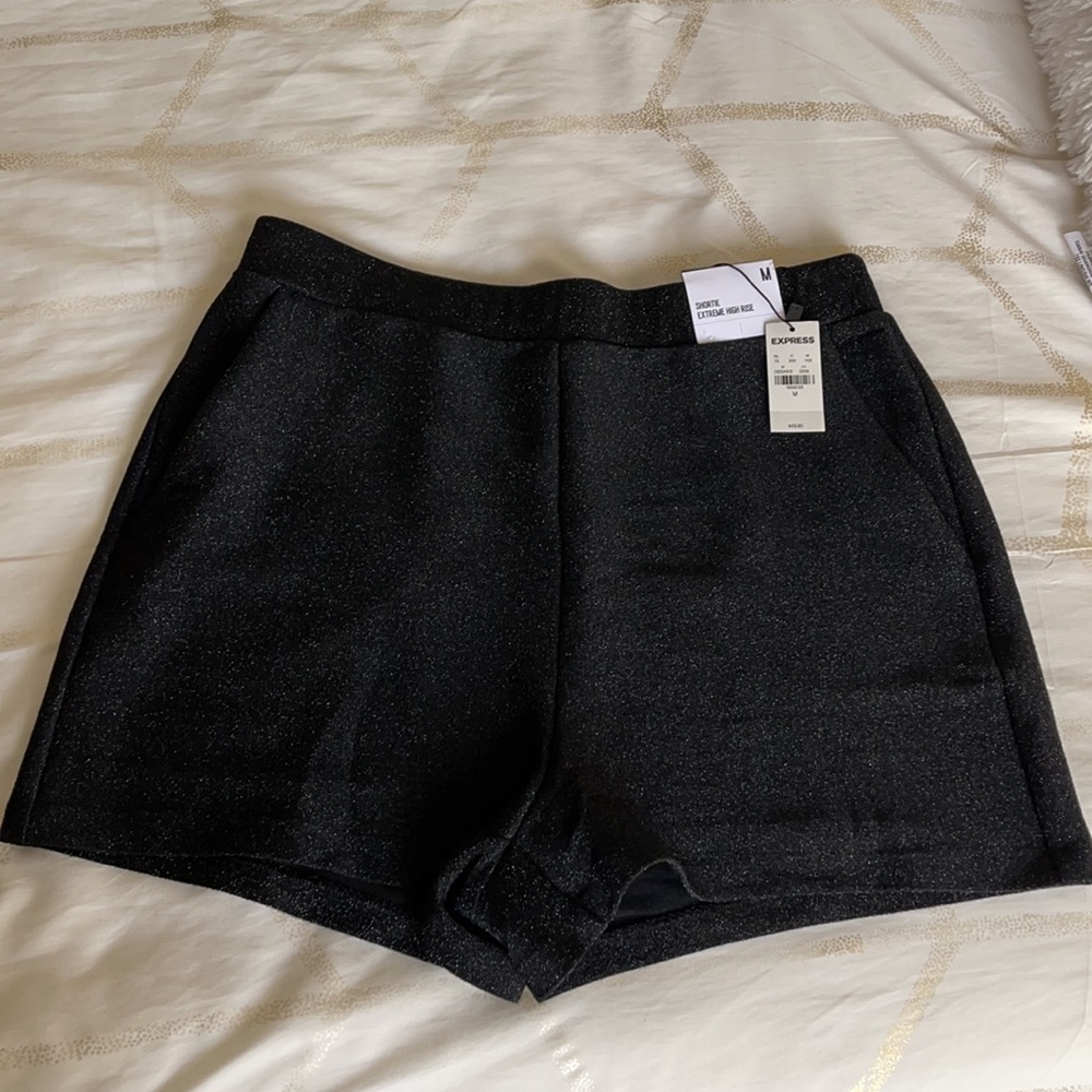 Express Extreme High Rise Shortie Shorts
